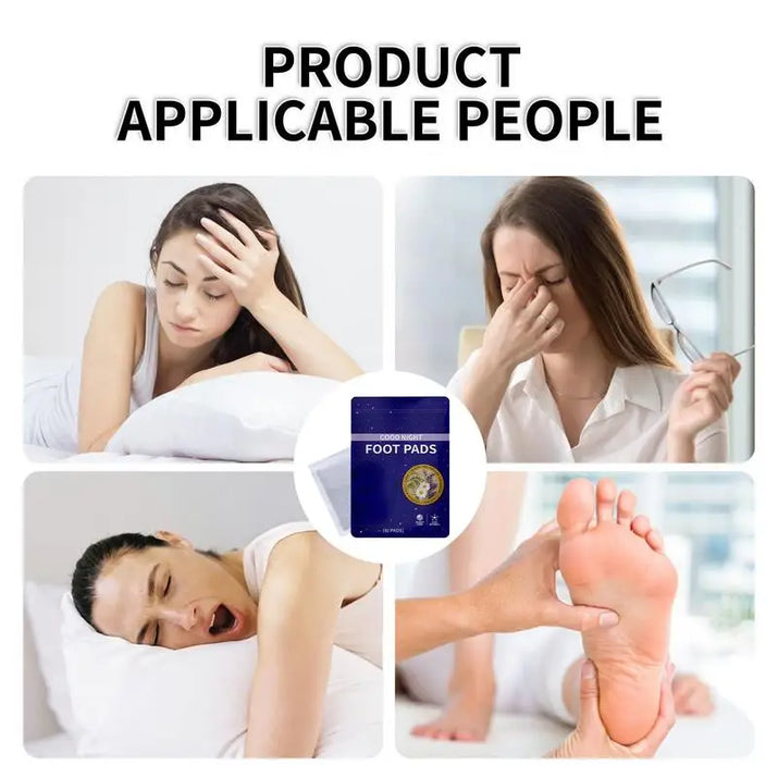 Deep Cleansing Foot Pads 10 Pairs Deep Cleansing Foot Patches Natural Sticker Odor Control Relaxation Sleeping for Adults