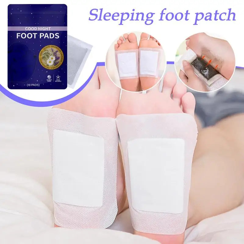 Deep Cleansing Foot Pads 10 Pairs Deep Cleansing Foot Patches Natural Sticker Odor Control Relaxation Sleeping for Adults
