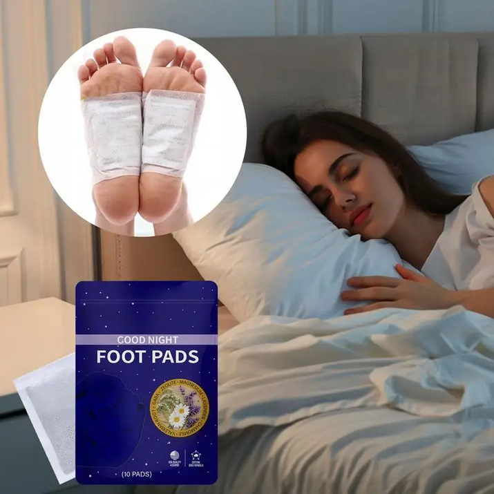 Deep Cleansing Foot Pads 10 Pairs Deep Cleansing Foot Patches Natural Sticker Odor Control Relaxation Sleeping for Adults